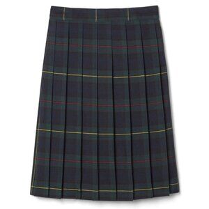 Green Plaid Pleated Girls Skirt French Toast Size 14